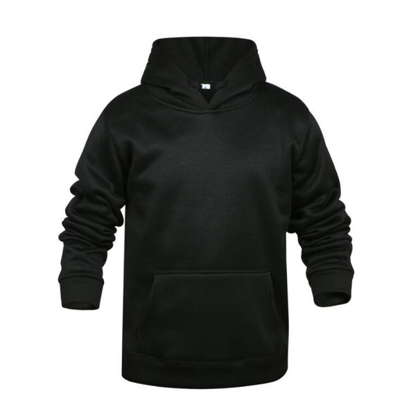 

men's long-sleeved fashion wool hooded hoodie sports leisure, Black