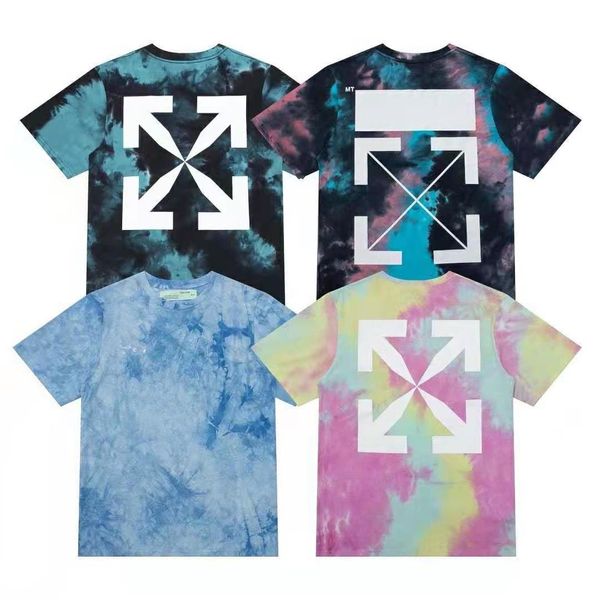 

ow off2021 summer spring / rendering loose short sleeve t-shirt couple fashion brand half shirt, White;black
