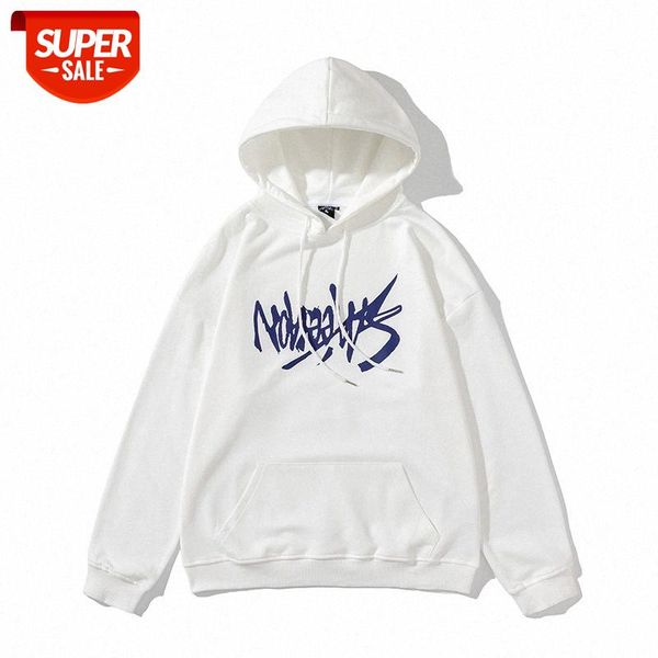 

autumn national tide ins design sense niche heavy industry printing gray long-sleeved loose hooded sweater women #1d63, Black