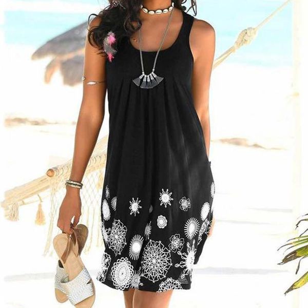 

women's swimwear women summer dresses plus size 2021 sling dress off shoulder casual v-neck mini a line short beach, White;black