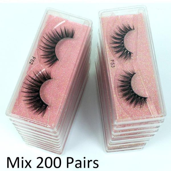 

wholesale lashes 30/50/100/200 pcs 3d mink natural eyelashes false makeup in bulk1