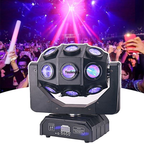 Moving Head LED Bühnenlichter 18x10W RGBW 4IN1 Rotationsstrahl Laser Moving Head DMX Licht DJ