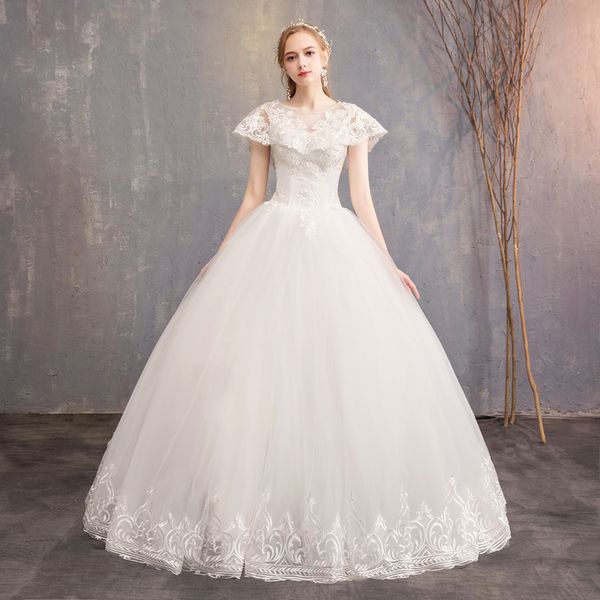 

wedding dress 2022 summer new hepburn fashion korean simple and slim bride, White