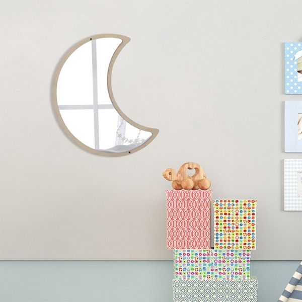 

acrylic wall mirror cloud moon shape decorative makeup mirrors for living room