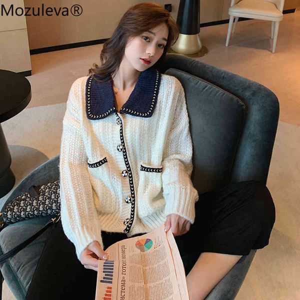 

moluleva basic female fashion mesh cardigans solid tide loose casual long sleeve elegant women's coat sweaters, White