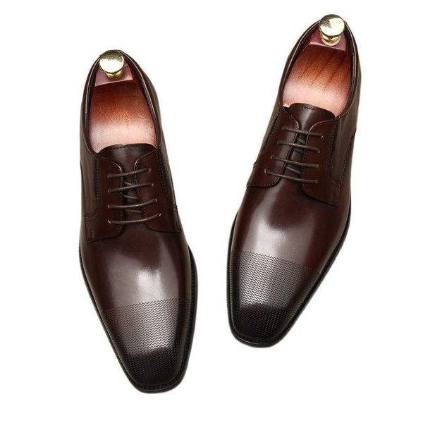 

dress shoes formal shoe man, lace-up, english style, made of genuine leather. wedding shoes, work, size 46, square head, Black