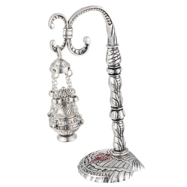 

fragrance lamps 1pc cross incense burner religious censer church worship furnace ornament silver