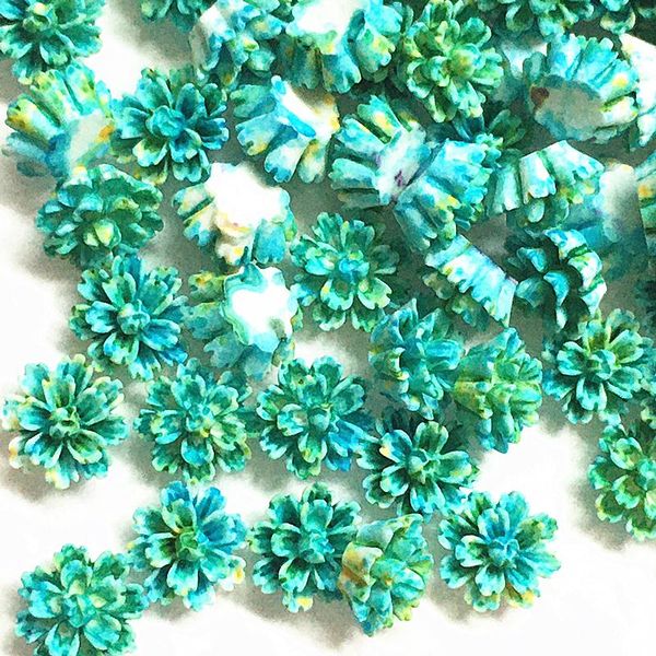 

craft tools 100pcs 12*13mm lake blue resin flowers decorations crafts flatback cabochon for scrapbooking diy accessories