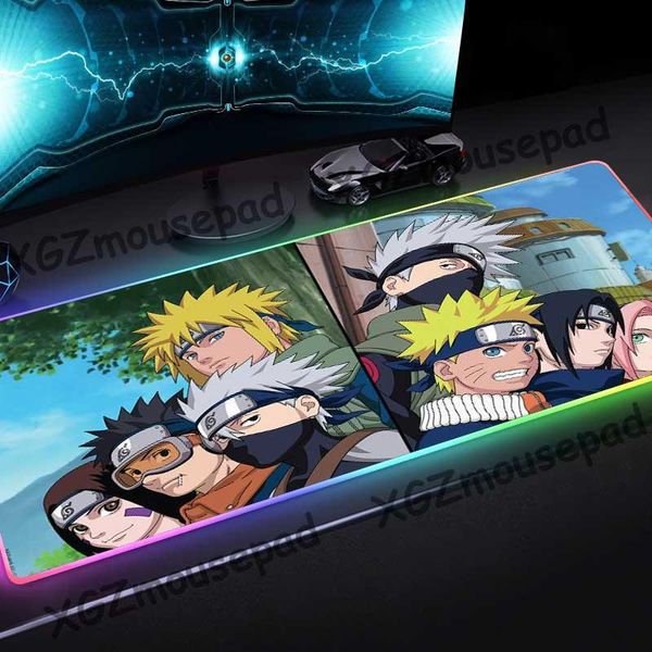 

mouse pads & wrist rests xgz custom large rgb pad black lock edge japan anime naruto sasuke sakura computer keyboard desk mat speed rubber n