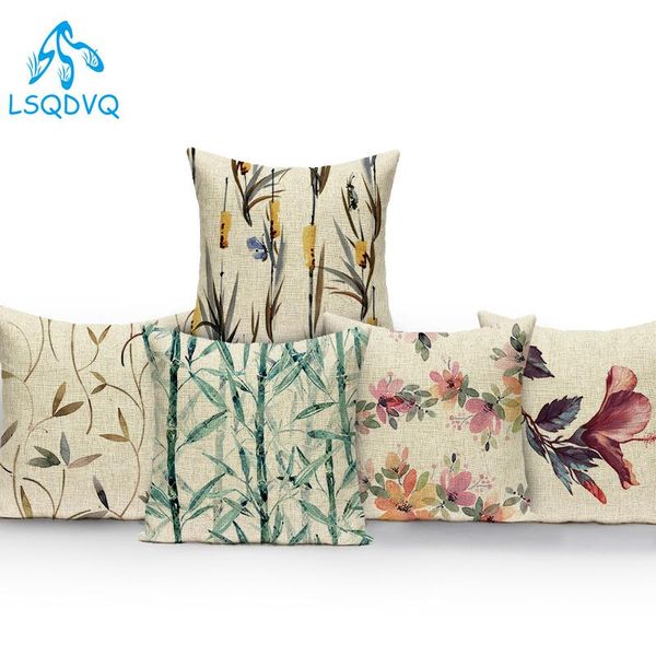 

cushion/decorative pillow plant farmhouse decor cushion vintage decorative pillows case flower leaf cover for living room almofadas