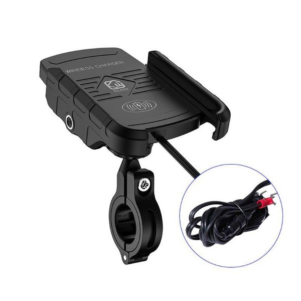 

cell phone mounts & holders waterproof 12v motorcycle qi fast charging wireless charger bracket holder mount stand for xs max xr