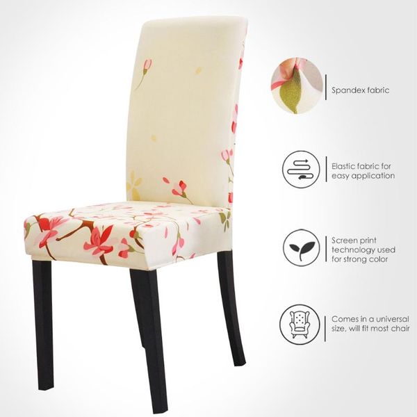 

spandex chair cover stretch for home wedding decoration floral print covers elastic furniture cloth sillas de comedo