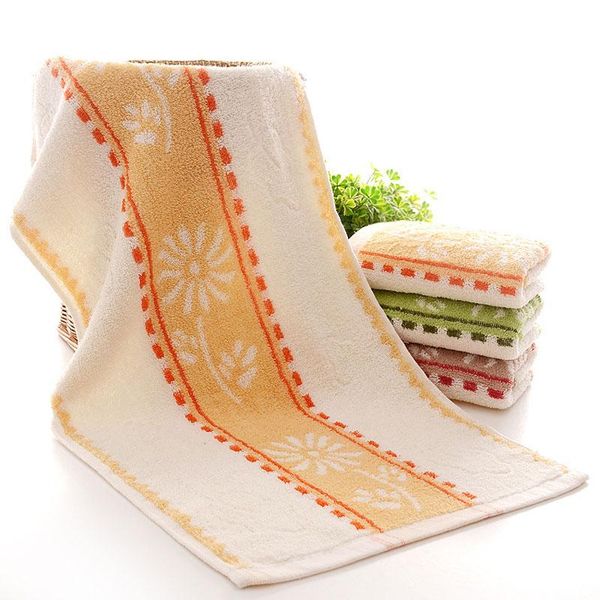 

towel 2pcs/set flower jacquard soft cotton bathroom super absorbent face 35x75cm 20