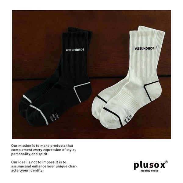 

autumn winter pure cotton socks men's wo medium tube tide, Black
