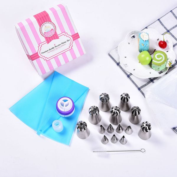 

seven-piece decorating mouth soluble set steel stainless bean bag korean 304 cookie tool mmqed