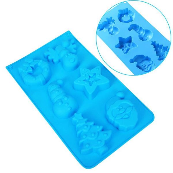 

baking moulds christmas silicone cake mold santa claus snowman bell bowtie tree form cookie cutter decorating tools