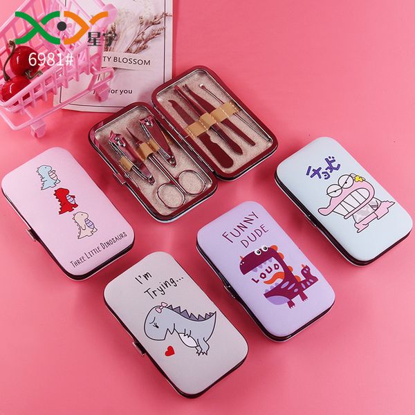 

tool cartoon mini dinosaur set cute manicure clipper knife small gift box 6981