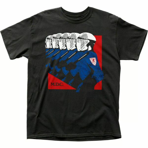 

mdc riot cops t shirt mens licensed rock n roll music retro band tee new black, White;black