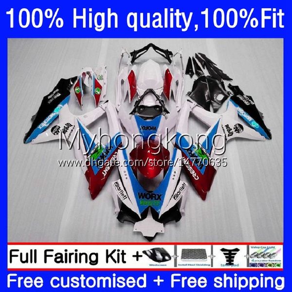 OEM-Einspritzkörper für Suzuki GSXR600 GSXR-750 GSXR-600 600CC 08 09 10 22No.152 GSX-R600 K8 750CC GSXR750 2008-10 GSXR 750 600 CC 2008 2009 2010 Verkleidungsset Weiß Cyan Rot