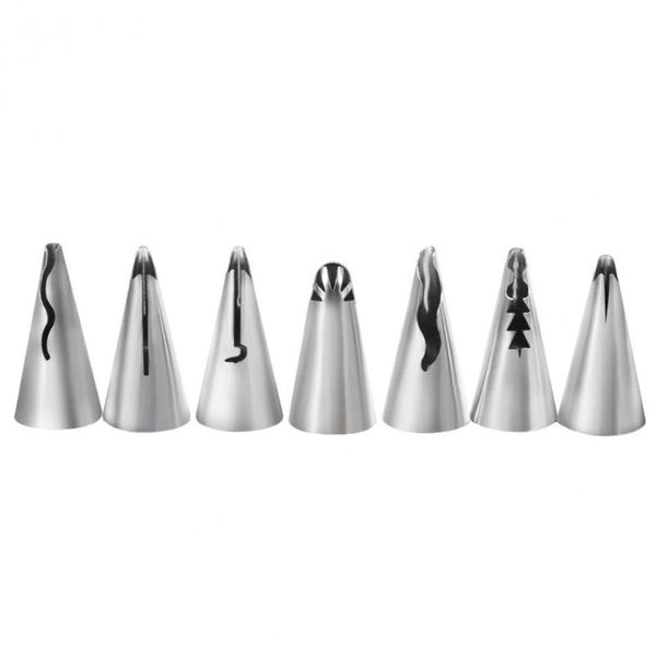 

baking & pastry tools 7pcs/set wedding russian nozzles puff skirt icing piping diy decorating tips cake cupcake decorator tool
