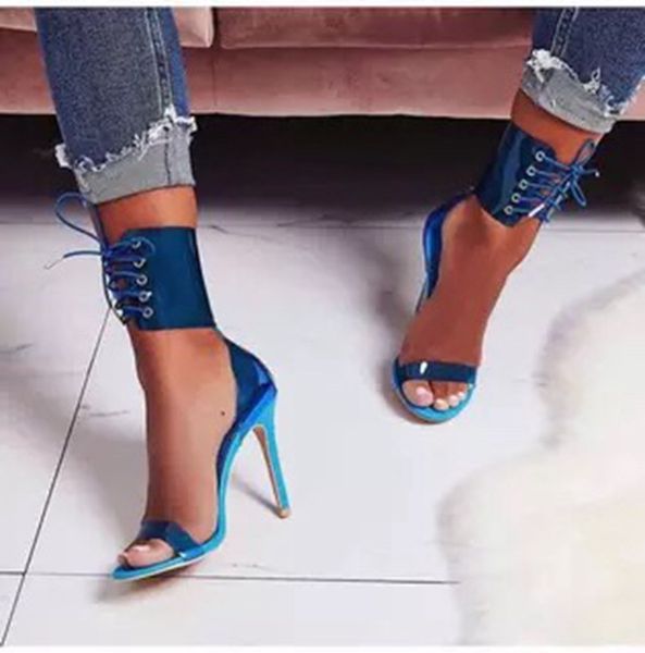 

designer style sandals designers pointed sandal for women slides blue pvc fabric strap cross fashion dress shoes, Black