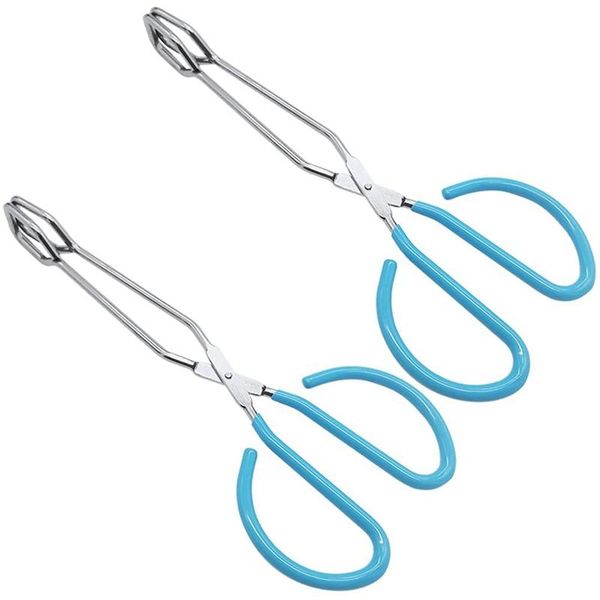 

bag clips 2 pcs 10 inch scissor food tongs,kitchen tongs serving tong with comfort-grip handle for cooking,barbecue,grilling