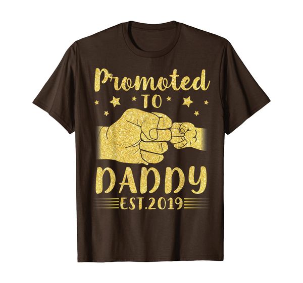 

promoted to daddy est 2019 happy father parent day shirt t-shirt, White;black