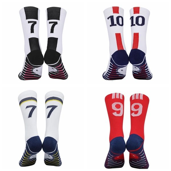 

1 pair professional players 30 10 number soccer basketball training socks sports non-slip durable skateboard running, Black