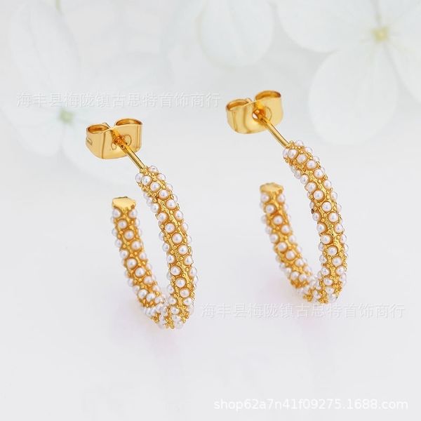 

75%off outlet onlinecel's new pearl simple style earrings kki6, Silver