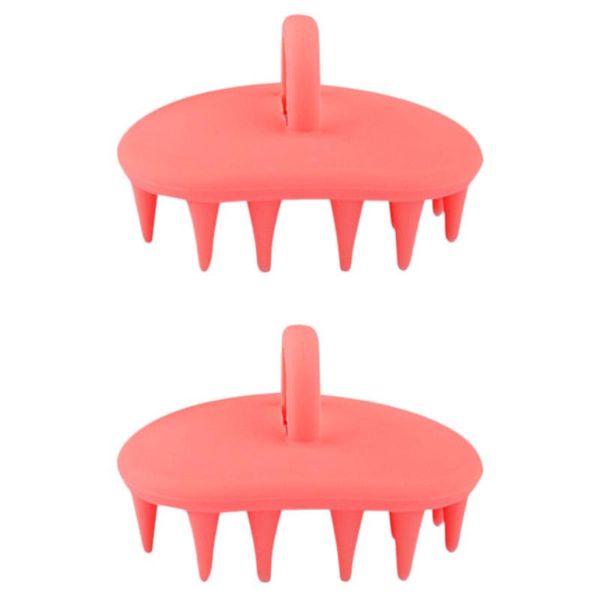 

hair brushes 2pcs care shampoo brush scalp massager scrubber, Silver