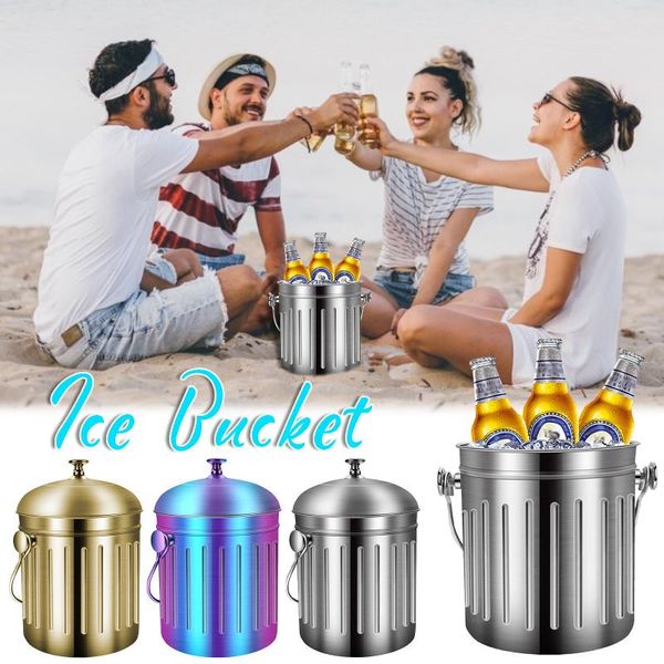 

tablewine racks 3l double layer 304 stainless steel ice bucket beer drinks handle cooler with lid champagne for bar party
