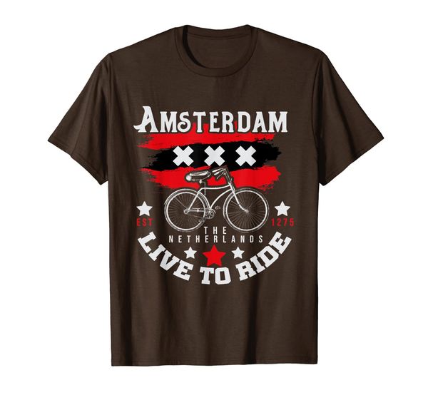 

amsterdam t-shirt retro bicycle dutch jersey live to ride t-shirt, White;black