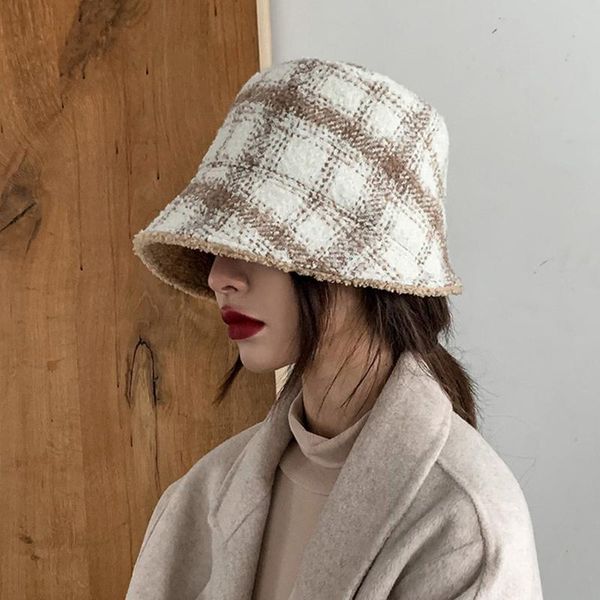 

wide brim hats 2021 wool fashion korean casual ladies flat tassel bucket cap fisherman's hat beach tourism women breathable warm, Blue;gray