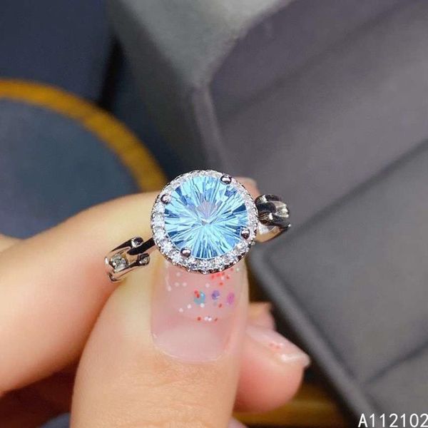 

cluster rings kjjeaxcmy fine jewelry s925 sterling silver inlaid natural blue z girl lovely adjustable ring support test chinese style, Golden;silver