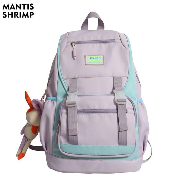 

backpack nylon travel student college school bag cool lapfor couples fashion book bags designer