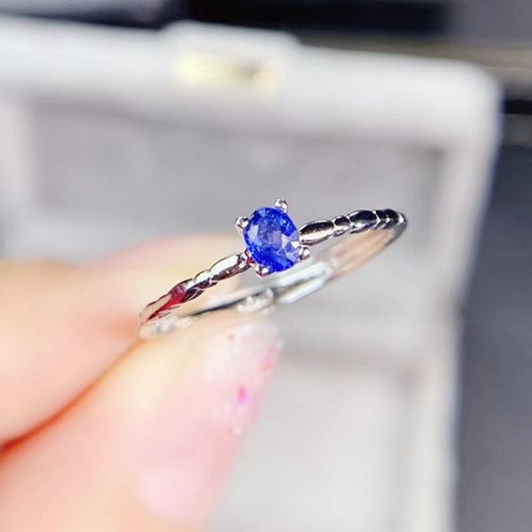 

cluster rings natural real sapphire or ruby emerald small ring per jewelry 925 sterling silver 3*4mm 0.3ct gemstone fine j213294, Golden;silver