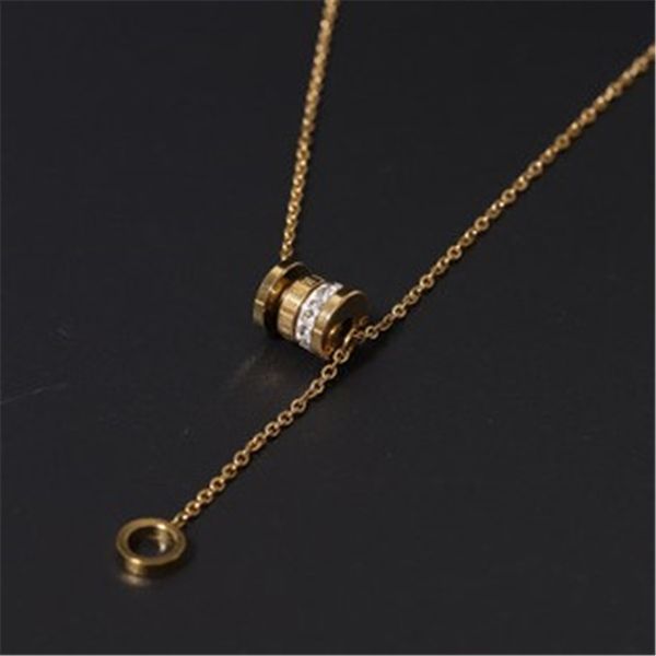 

small waist titanium steel necklace female clavicle chain net red simple temperament, Silver