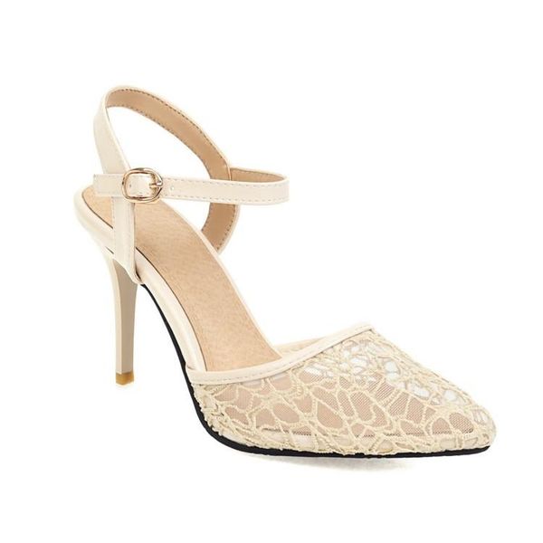 

sandals big size pointed stiletto high heels women shoes woman summer ladies, Black