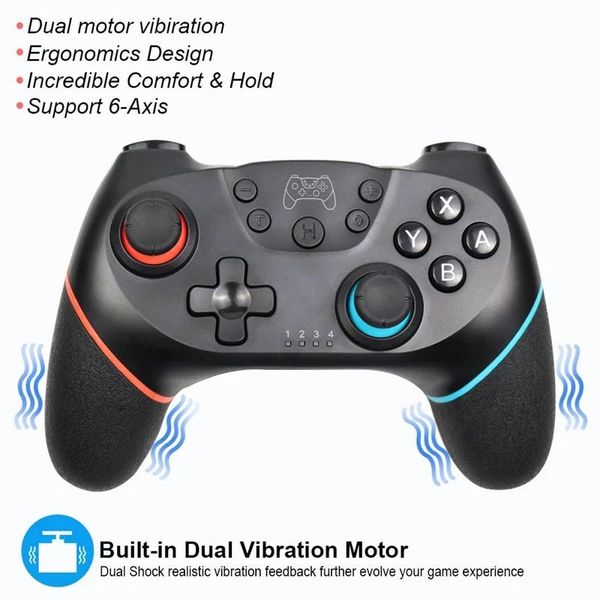 

game controllers & joysticks wireless gamepad with six axes turbo function for switch pro controller