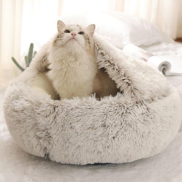 

cat beds & furniture accessories pet bed dog plush warm house soft litter round