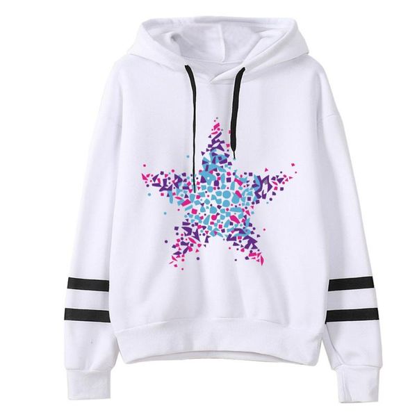 

women's hoodies & sweatshirts harajuku indie women fashion light star and feather print kawaii long sleeve hooded alphabet korean, Black