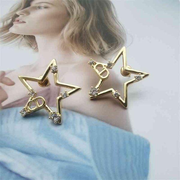 

buy 75% off star simple gold copper earrings women, Golden;silver
