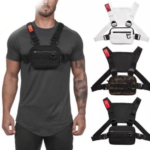

oxford cloth chest rig bag hip hop multifunctional harness waist pack bags -opk