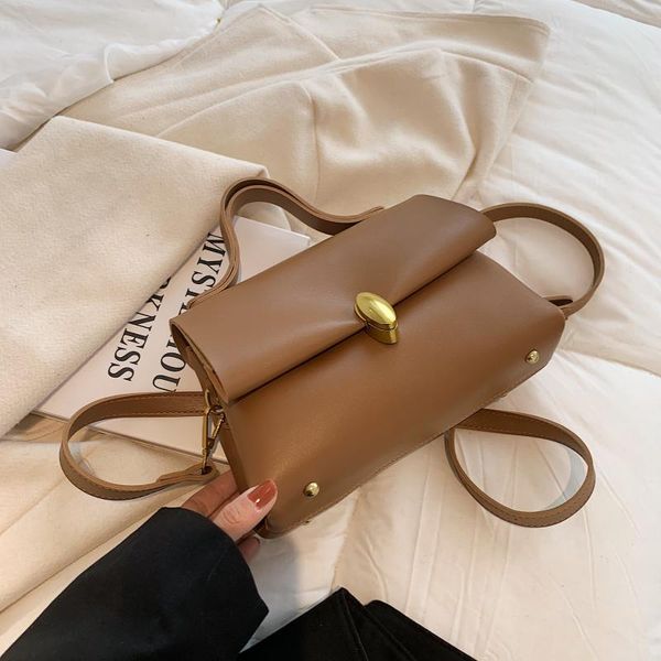 

evening bags 2021 fashion pu leather women crossbody vintage shoulder messenger bag ladies clutch casual female purse