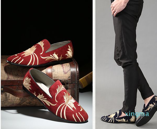 

design soft suede leather men loafers casual driving shoes fashion men flats sneakers, Black