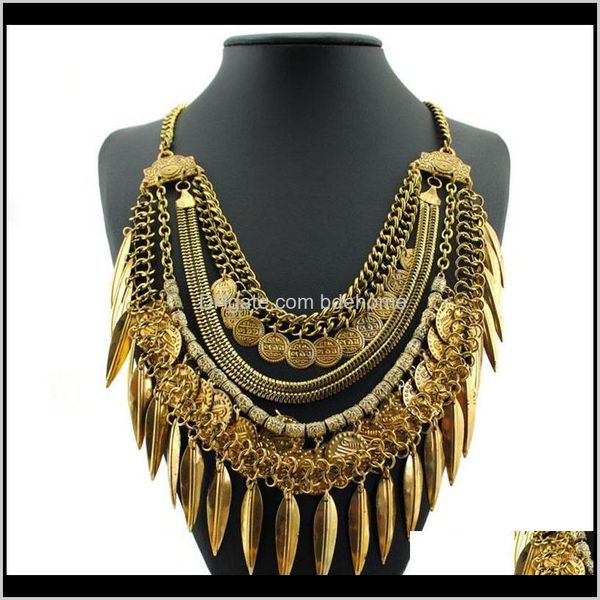 

pendant necklaces & pendants drop delivery 2021 luxury jewelry creative ethnic style women necklace wholesale metal decoration personalized, Silver