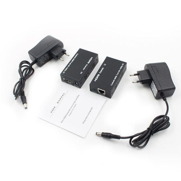 

extender over single cat5e/6 rj45-eu plug video cables & connectors