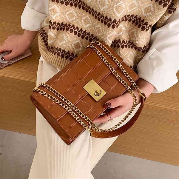 

french texture embroidered 2021 new fashion high-end one shoulder women's with versatile small square bag