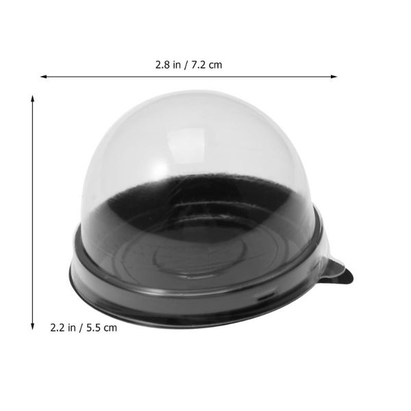 

gift wrap 50 pcs cake boxes disposable round moon tray packaging (black bottom)
