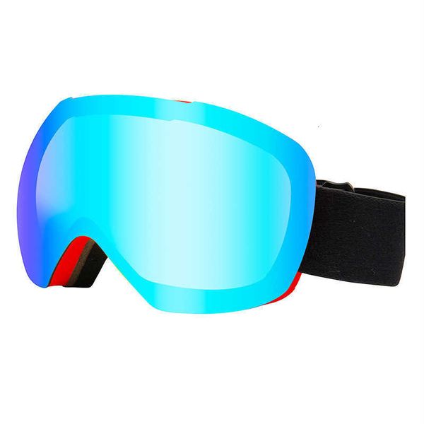 

2021 outdoor sports glass double layer anti fog ski goggl mountaineering snow goggl, White;black